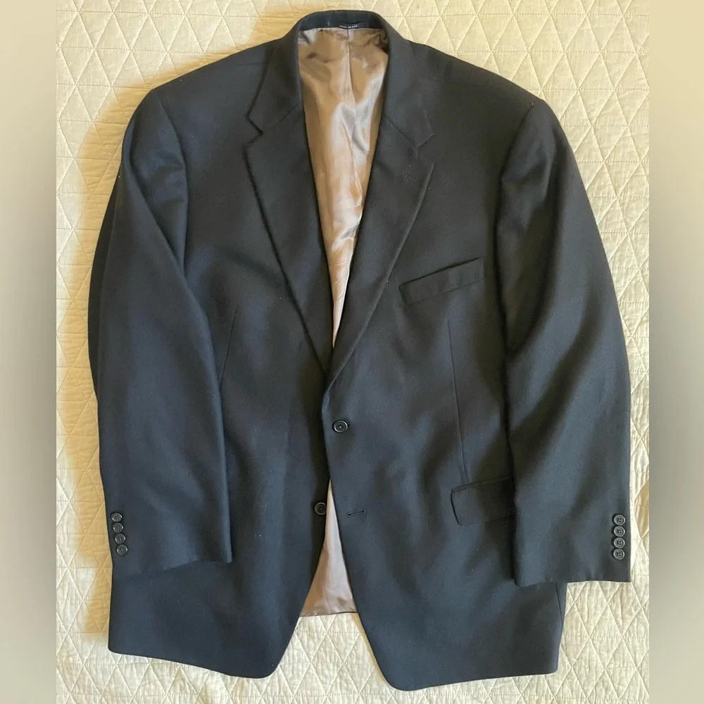 HART SCHAFFNER MARX x Loro Piana Pure‎ Cashmere Jacket in Black Size 48 R